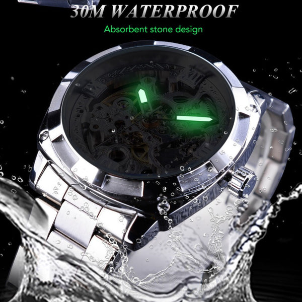 Forsining Automatic Mechanical Hollow Waterproof Fashion Men's Watch - Customoi